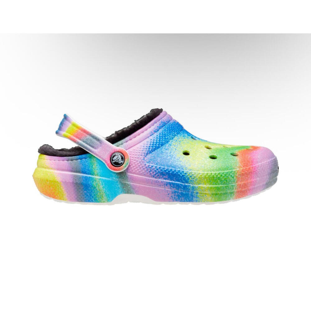 Crocs Classic Lined Spray Dye Clog (208045) - White/Multi